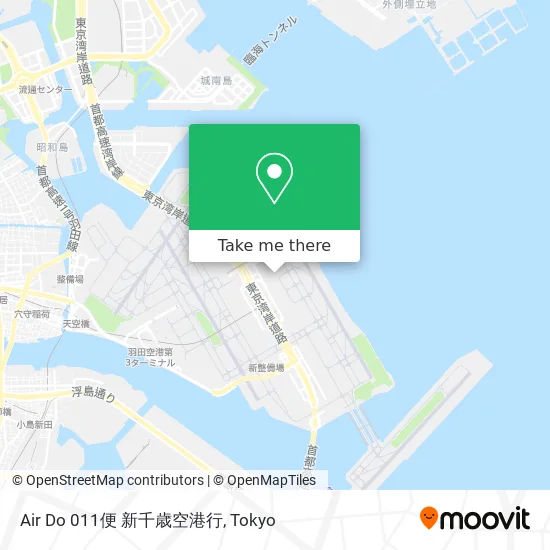 Air Do 011便 新千歳空港行 map