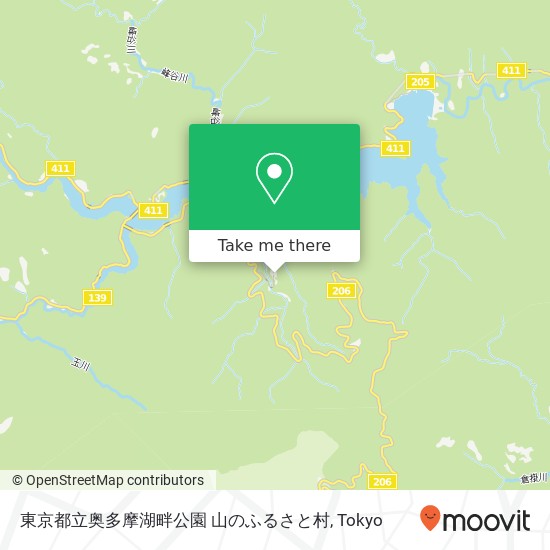 東京都立奥多摩湖畔公園 山のふるさと村 map