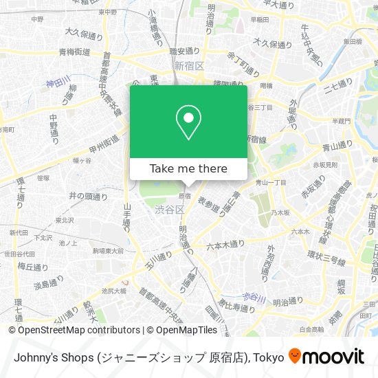 Johnny's Shops (ジャニーズショップ 原宿店) map