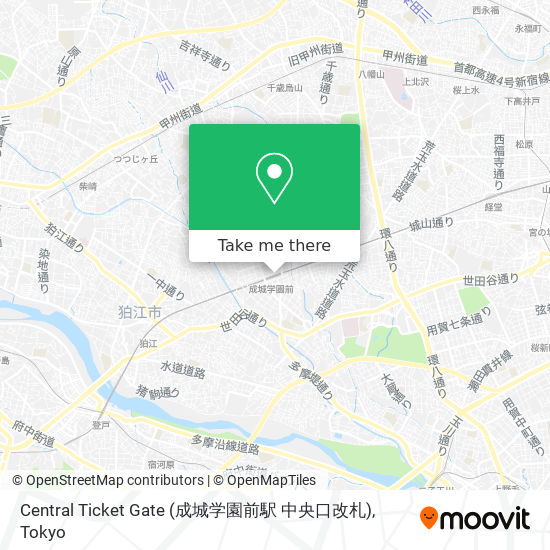 Central Ticket Gate (成城学園前駅 中央口改札) map