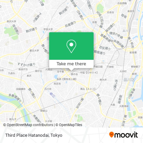 Third Place Hatanodai map