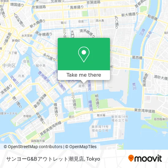 サンヨーG&Bアウトレット潮見店 map