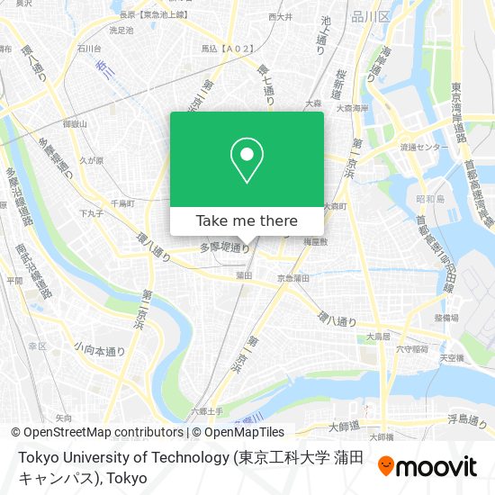 Tokyo University of Technology (東京工科大学 蒲田キャンパス) map