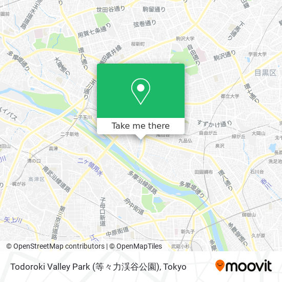 Todoroki Valley Park (等々力渓谷公園) map