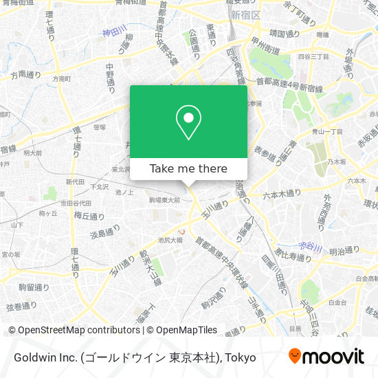 Goldwin Inc. (ゴールドウイン 東京本社) map