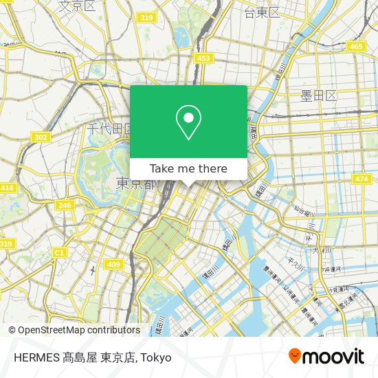 HERMES 髙島屋 東京店 map