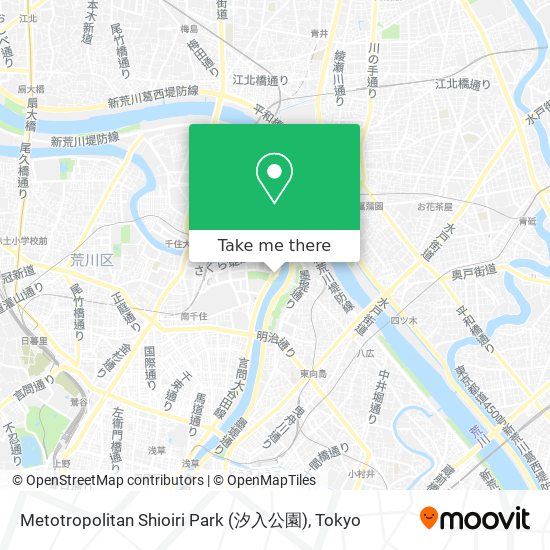 Metotropolitan Shioiri Park (汐入公園) map