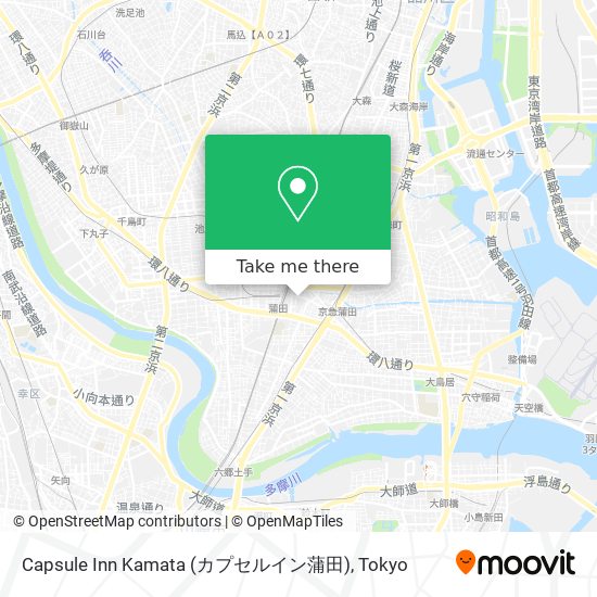 Capsule Inn Kamata (カプセルイン蒲田) map