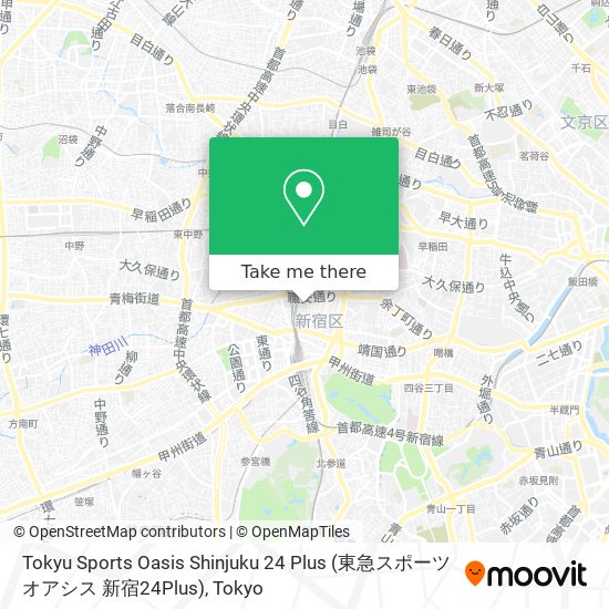 Tokyu Sports Oasis Shinjuku 24 Plus (東急スポーツオアシス 新宿24Plus) map