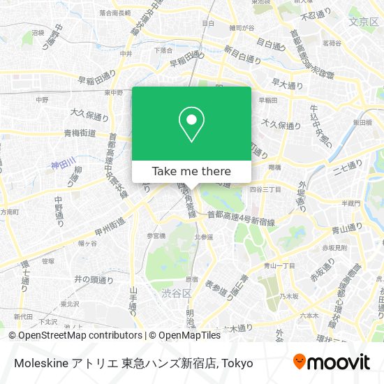 Moleskine アトリエ 東急ハンズ新宿店 map