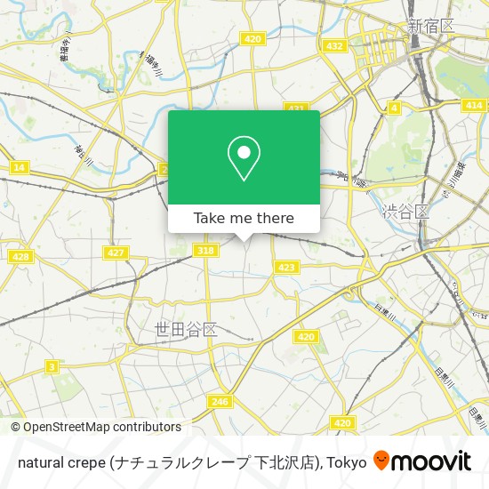 natural crepe (ナチュラルクレープ 下北沢店) map