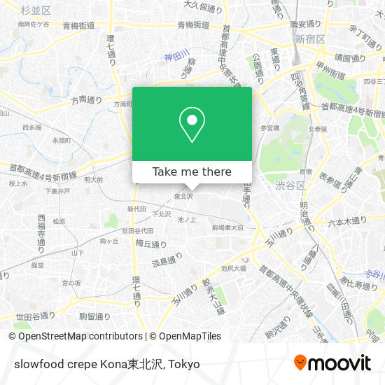 slowfood crepe Kona東北沢 map