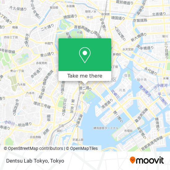 Dentsu Lab Tokyo map