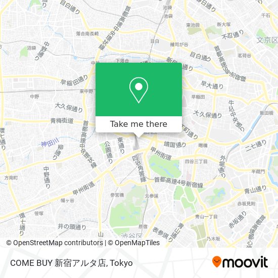 COME BUY 新宿アルタ店 map