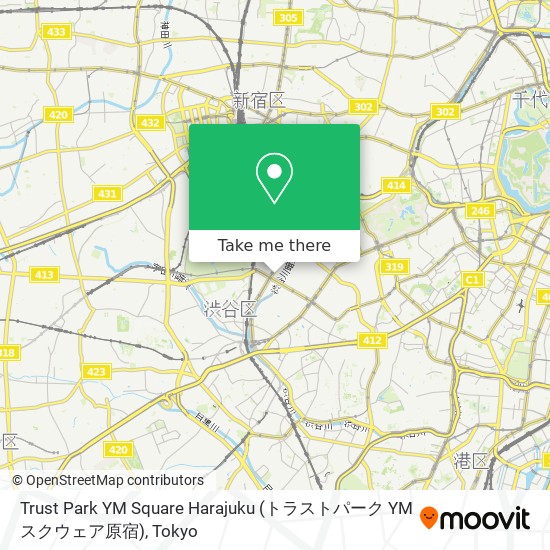 Trust Park YM Square Harajuku (トラストパーク YMスクウェア原宿) map
