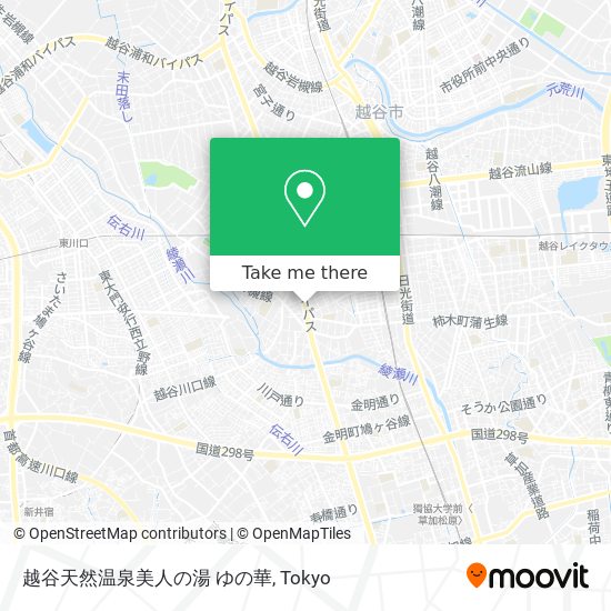 越谷天然温泉美人の湯 ゆの華 map