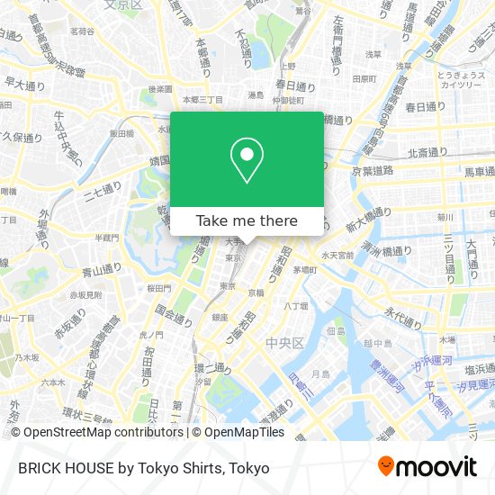 BRICK HOUSE by Tokyo Shirts map