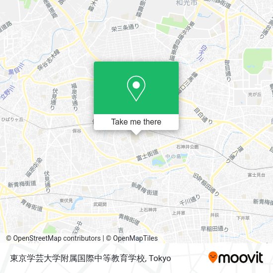 東京学芸大学附属国際中等教育学校 map