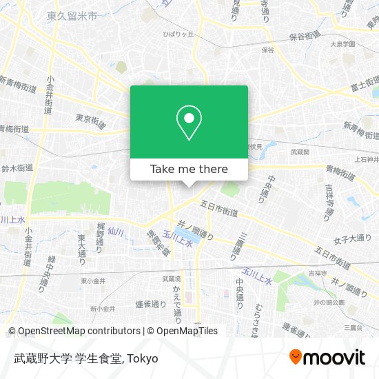 武蔵野大学 学生食堂 map
