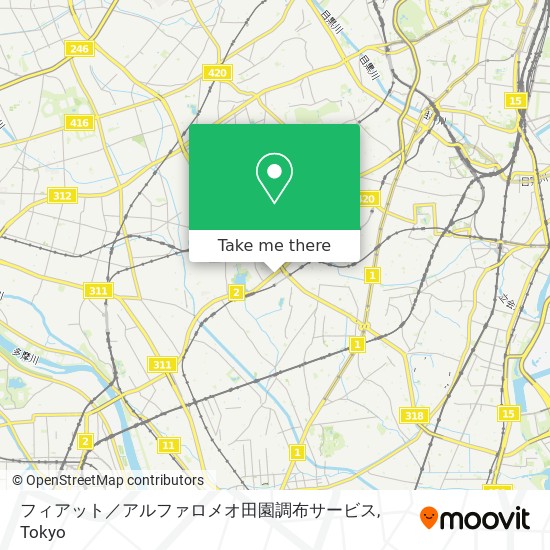 フィアット／アルファロメオ田園調布サービス map