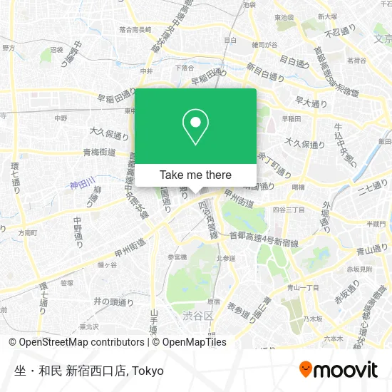 坐・和民 新宿西口店 map