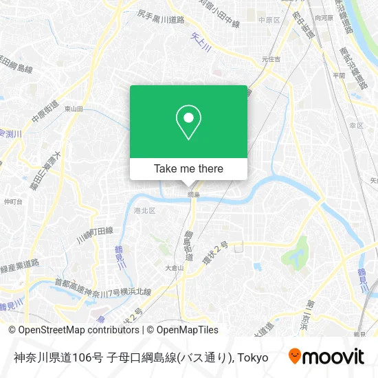 神奈川県道106号 子母口綱島線(バス通り) map