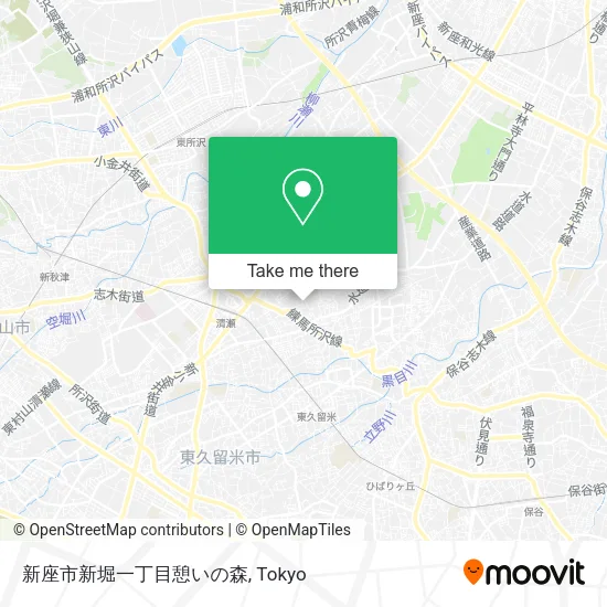 新座市新堀一丁目憩いの森 map