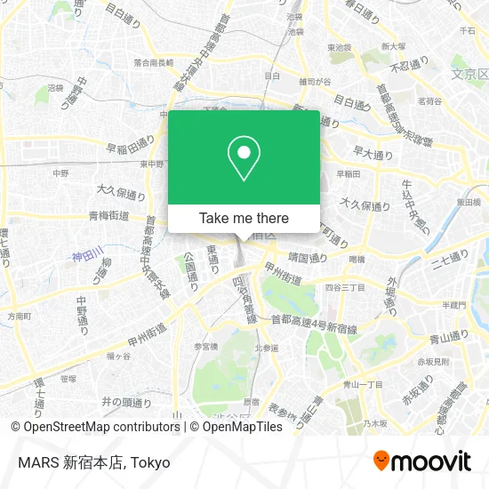 Mars Shinjuku Main Store map