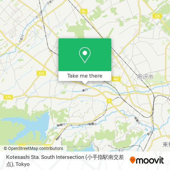 Kotesashi Sta. South Intersection (小手指駅南交差点) map