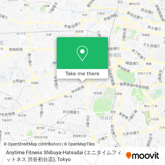 Anytime Fitness Shibuya-Hatsudai (エニタイムフィットネス 渋谷初台店) map