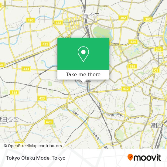 Tokyo Otaku Mode map