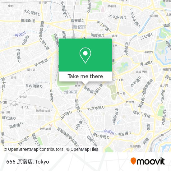 666 原宿店 map