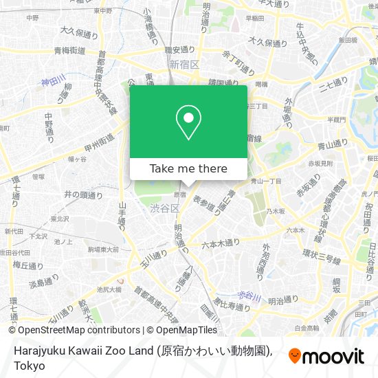 Harajyuku Kawaii Zoo Land (原宿かわいい動物園) map