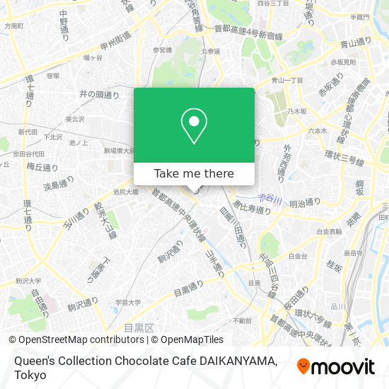 Queen's Collection Chocolate Cafe DAIKANYAMA map