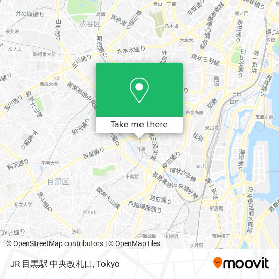JR 目黒駅 中央改札口 map