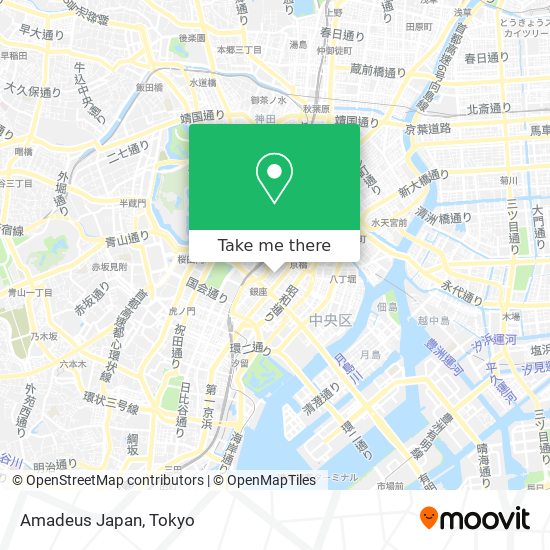 Amadeus Japan map