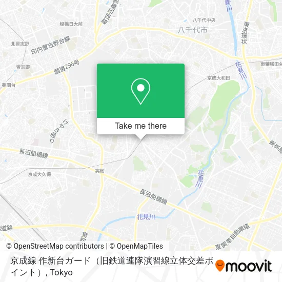 京成線 作新台ガード（旧鉄道連隊演習線立体交差ポイント） map