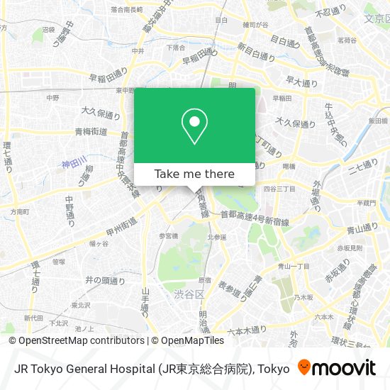 JR Tokyo General Hospital (JR東京総合病院) map