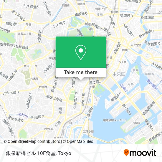 銀泉新橋ビル 10F食堂 map