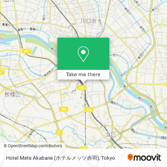 Hotel Mets Akabane (ホテルメッツ赤羽) map