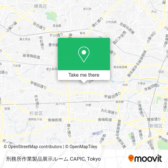 刑務所作業製品展示ルーム CAPIC map