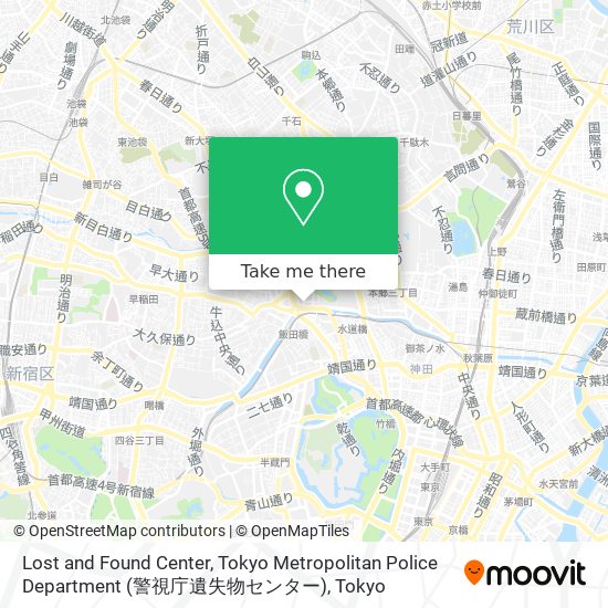 Lost and Found Center, Tokyo Metropolitan Police Department (警視庁遺失物センター) map