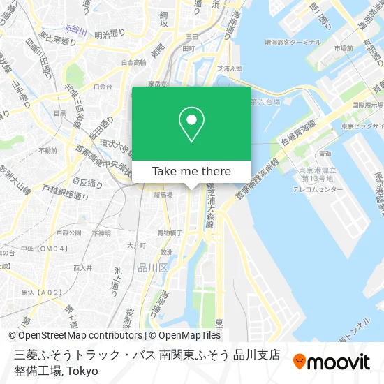 三菱ふそうトラック・バス 南関東ふそう 品川支店 整備工場 map