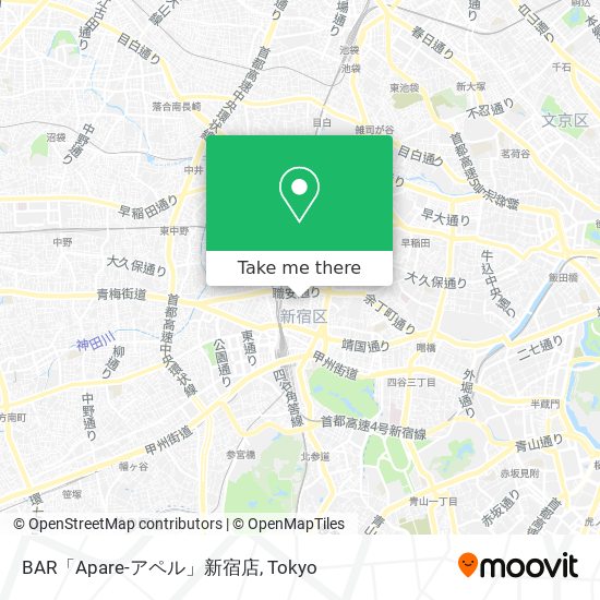 BAR「Apare-アペル」新宿店 map