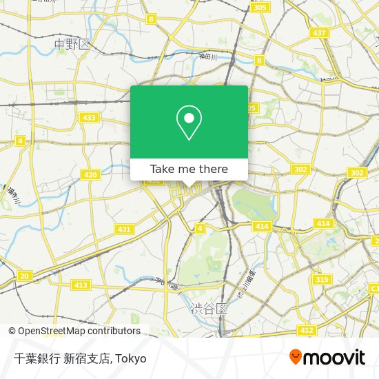 千葉銀行 新宿支店 map