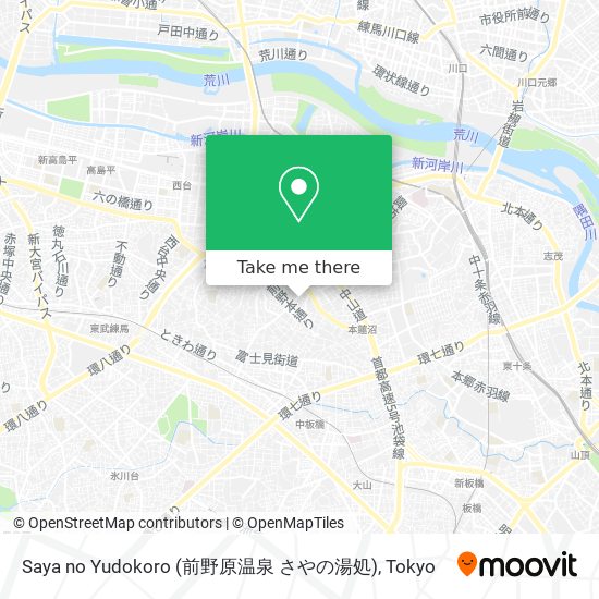 Saya no Yudokoro (前野原温泉 さやの湯処) map