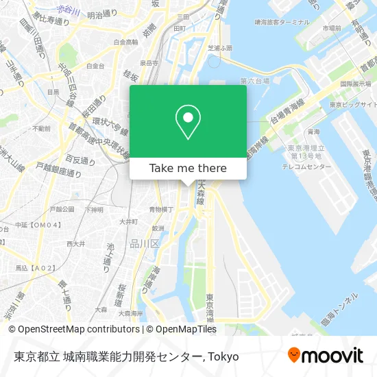 Tokyo Metropolitan Jonan Vocational Training Center map