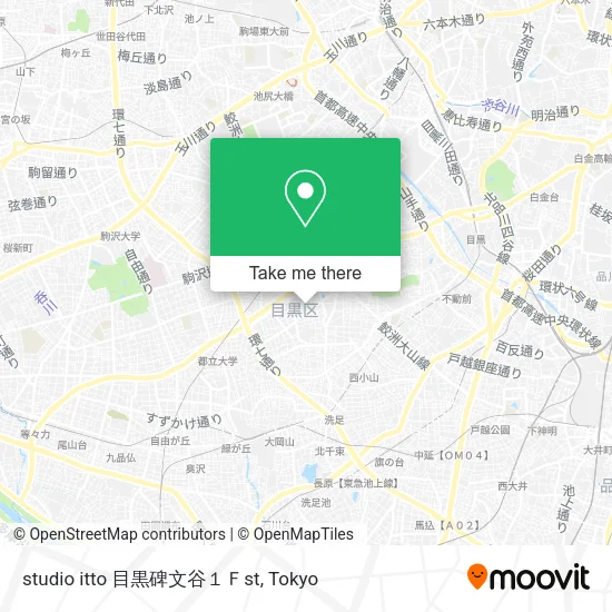 studio itto 目黒碑文谷１Ｆst map