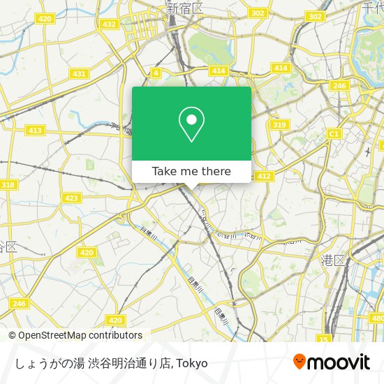 しょうがの湯 渋谷明治通り店 map