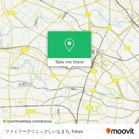 ファミリークリニックしいなまち map